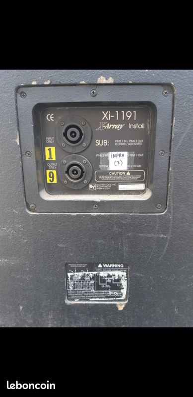 Vente de caisson électro Voice XI airway (image 1)