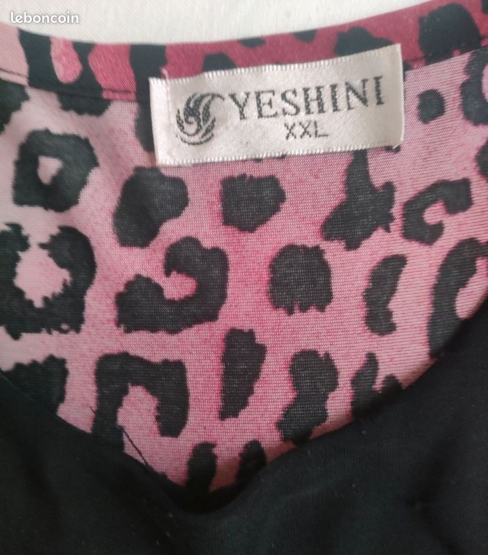 Haut femme léopard rose fuchsia L/40 (image 3)