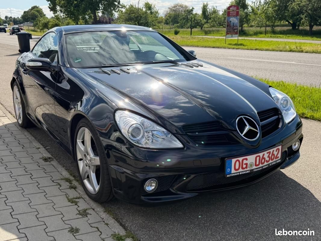 Mercedes SLK 55 AMG Roadster 360ch - 1 ère main Navi Sièges chauffants Pneus été (image 6)