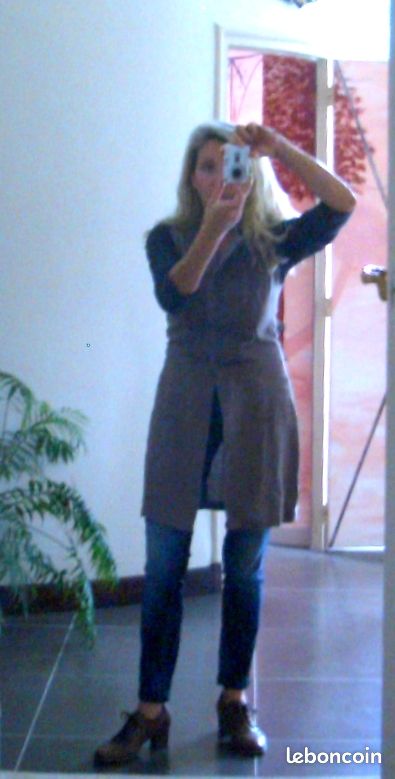 Tunique/robe La Mode Est à Vous (LMV) Modèle Rosaly - Taille 34-36 (0), Noir/rose, Dentelle, Neuf Sans étiquettes