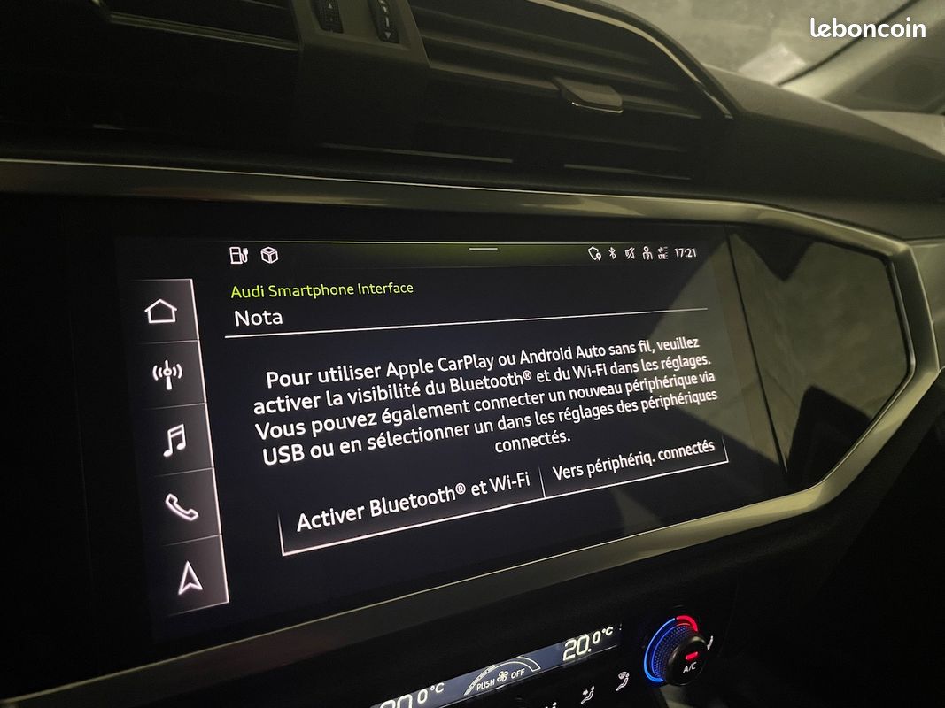 Audi q3 sline s line 45 tfsie 245 ch phares laser/apple carplay/caméra/sièges chauffant garantie 12 mois (image 14)