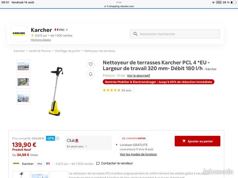 Nettoyeur de terrasse Karcher (image 1)