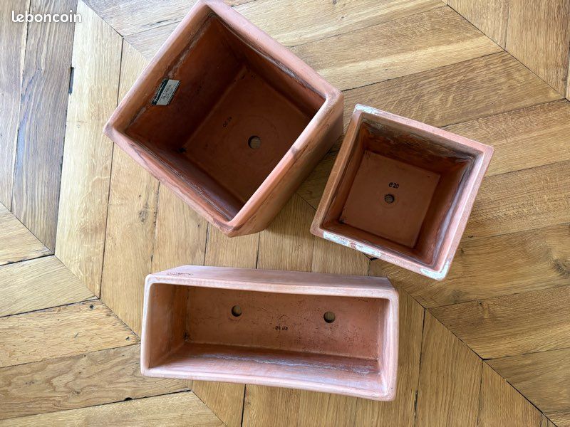 Lot de 3 pots de fleurs en terre cuite (image 16)