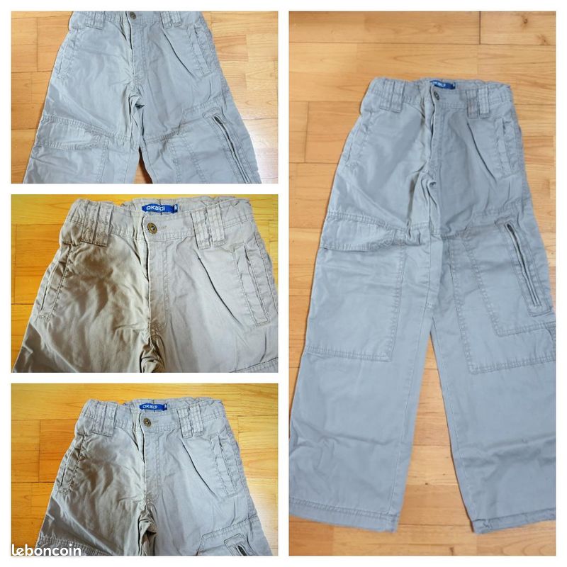Pantalon doublé hiver kaki OKAIDI 8 ans (image 1)