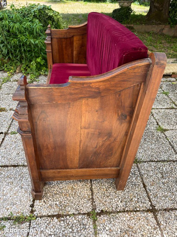 Banquette ancienne style rustique – idéale manoir / château (image 1)