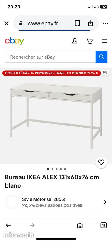 Bureau blanc ikea (image 1)
