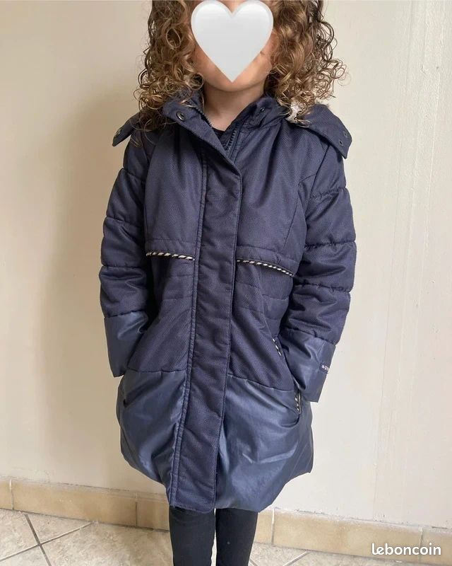 Ravissant Petit Manteau Ancien Taille Bleuette XX Eme