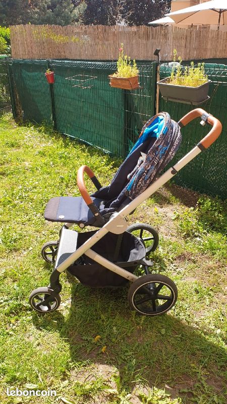 Poussette Cybex Balios S bleue + housse pluie (image 2)