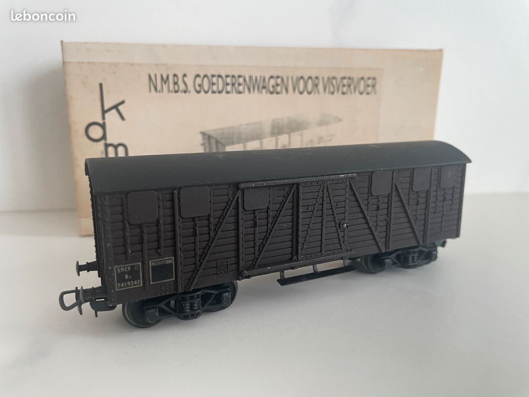 SMCF HO – Wagon de Marchandises – SNCF KY 7419347 – Marron / Zamac (image 1)