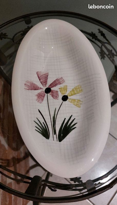 Ancien petit plat de service ravier Sarreguemines Floréal (image 1)