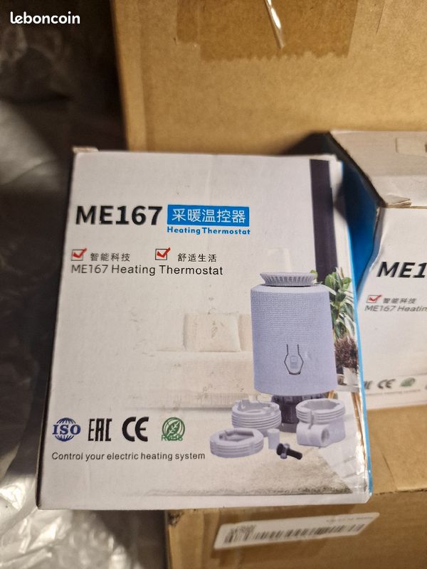 Thermostat de Radiateur Intelligent sans Fil ME167 2.4G, Régulateur de Température Intelligent Programmable, Contrôle du Programme D'application, avec Capteur de Température NTC (image 4)