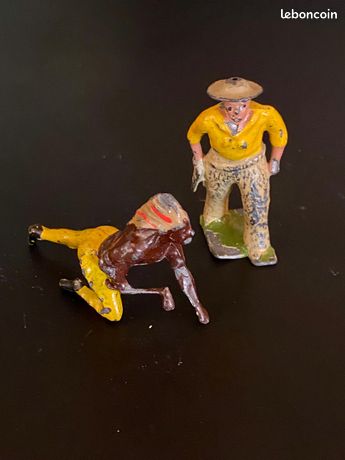lot de figurines en plomb animaux soldats indien - FR