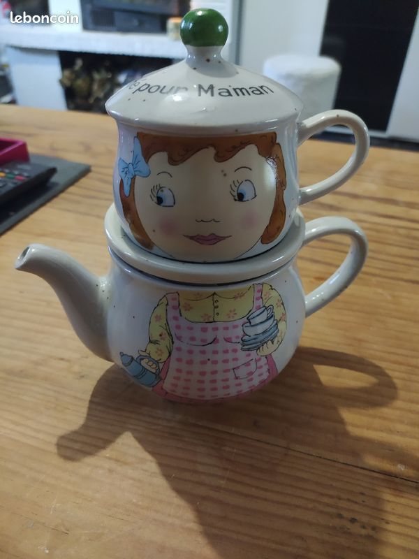 Théière vintage thé pour maman (image 1)
