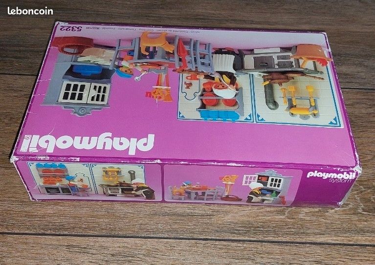 Lot PLAYMOBIL Vintage Série Rose 1900 - Canapé Bleu, Calèche, Maison - 5316/5327