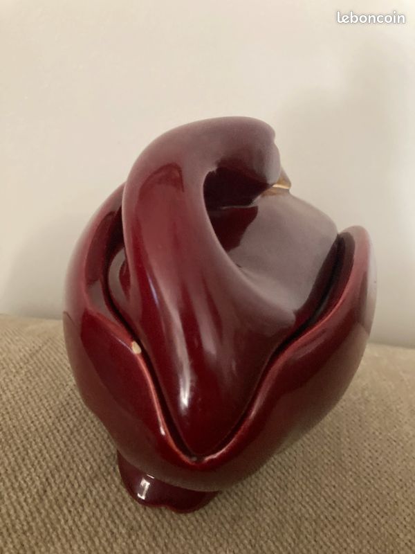 Bonbonnière cygne CAB céramique d’art, de Bordeaux, art déco (image 12)