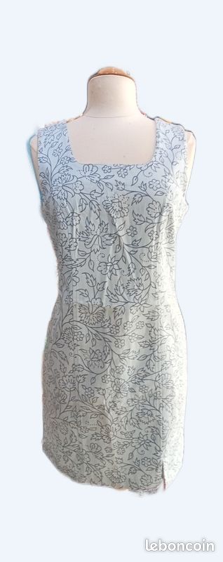 Robe Vintage Orange Taille 42 - Coupe évasée Genou, Occasion En Très Bon état