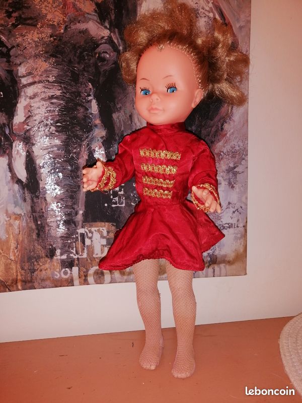 Poupée Bella Vintage – 38 Cm – Robe D'origine – État D'usage