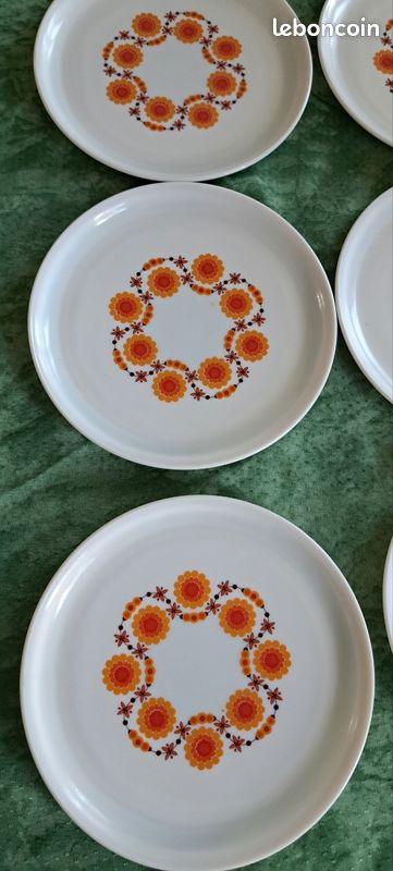 Super 100% neuf 6 assiettes à soupe Arcopal vintage en boite