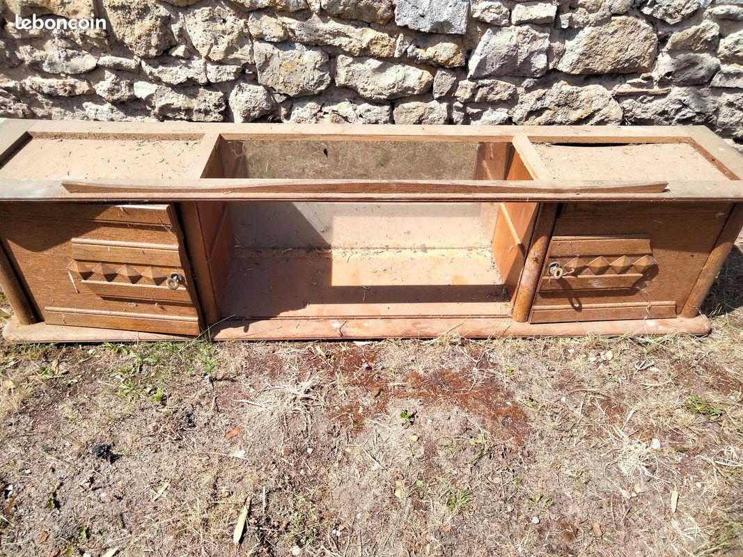 Glace de fond de buffet ancien (image 2)