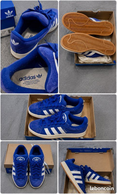 Sneakers / chaussure / basket Adidas campus 44,5 bleu marine presque jamais mise Y2K streetwear (image 7)