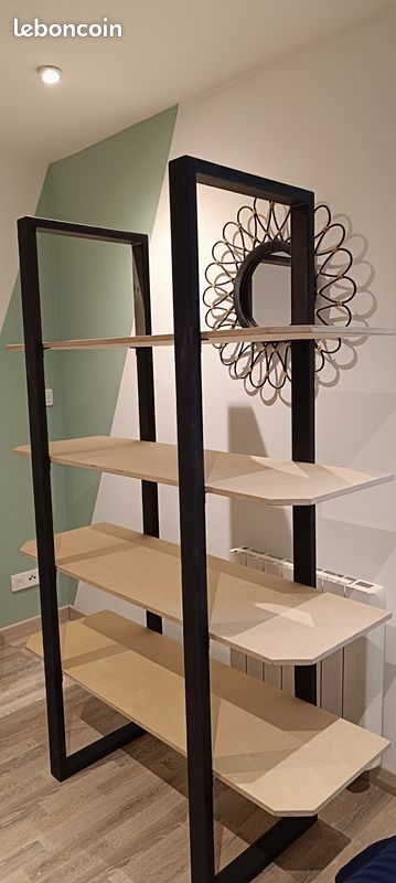 Meuble étagère bois et métal (image 3)