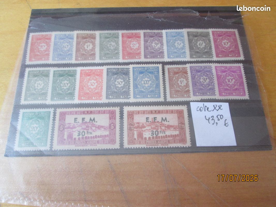 ALGÉRIE - Impôt du Timbre - 50 Centimes