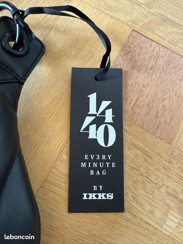 Sac banane noir cuir matelassée IKKS Accessoires Bagagerie