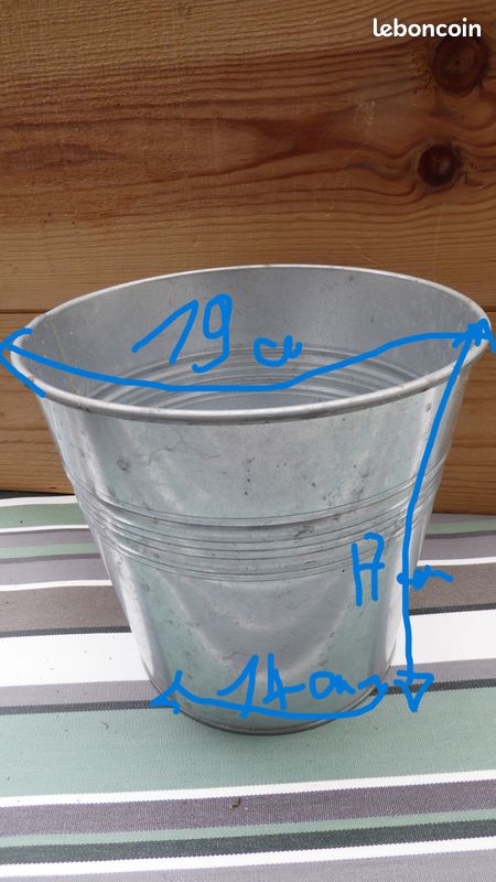 Seau cache pot zinc (image 2)