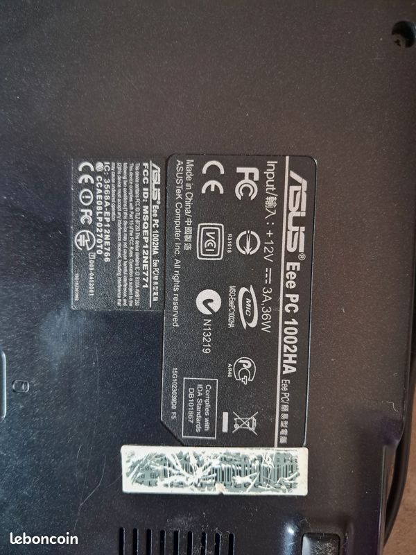 #235-pc portable - eee pc 1002Ha asus (image 4)