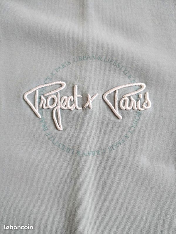 T-shirt blanc et bleu Project X Paris - Taille S homme - Très bon état (image 4)