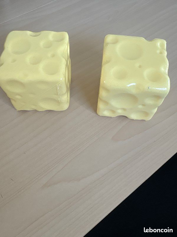 Grand bloc de fromage à écraser - Jaune - Grand cube à presser pour