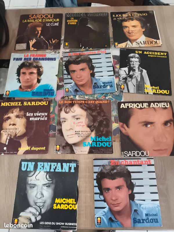 11 vinyles 45 tours Michel Sardou (image 2)