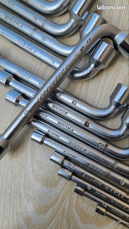 E113388 - Clés à pipe débouchées 12 pans x 6 pans