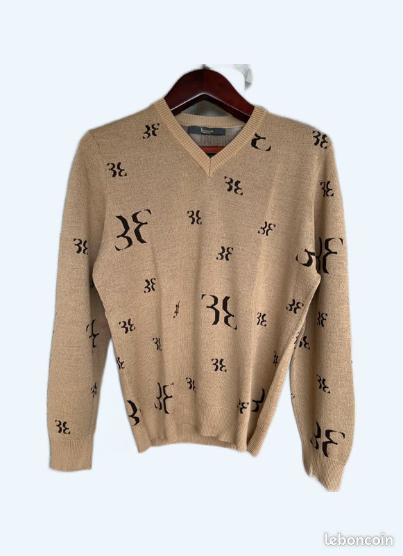 Pull col V Billionnaire en laine mérinos - très bon état - taille M (image 1)