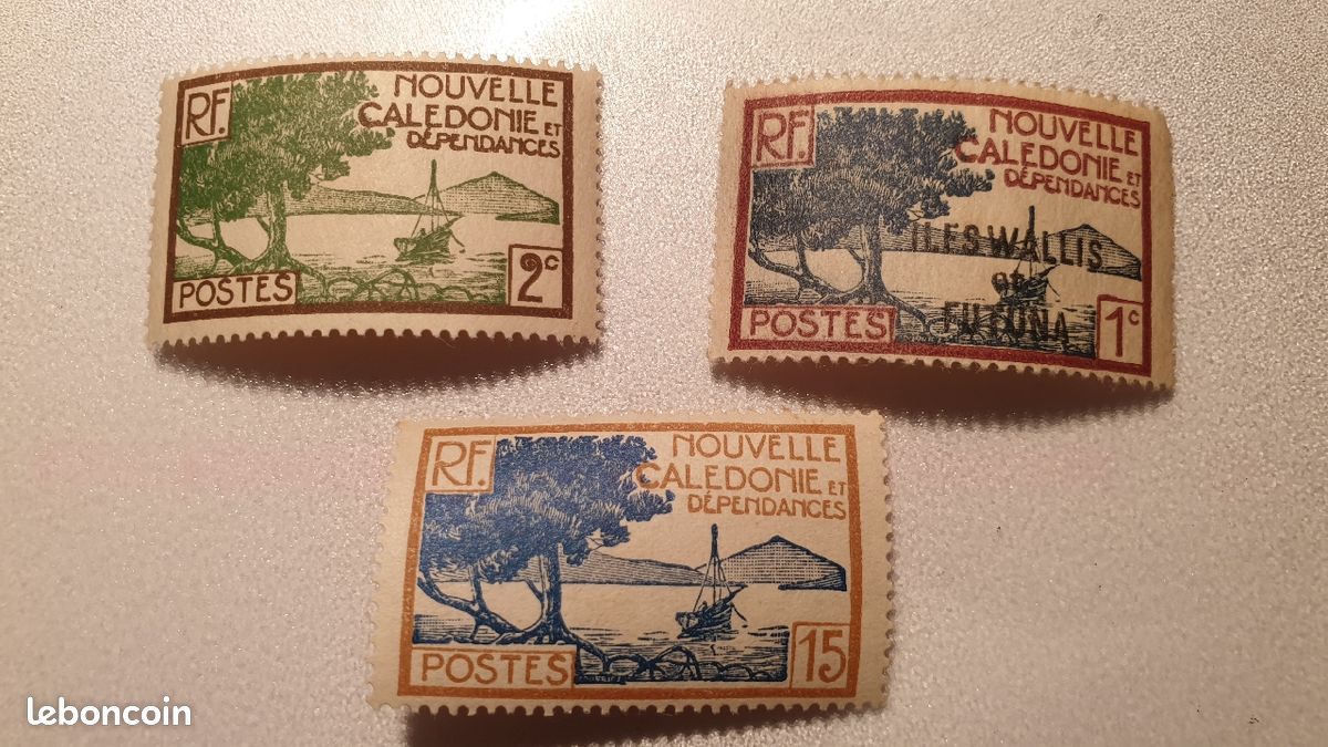 3 timbres 1930 Nouvelle-Calédonie (image 1)