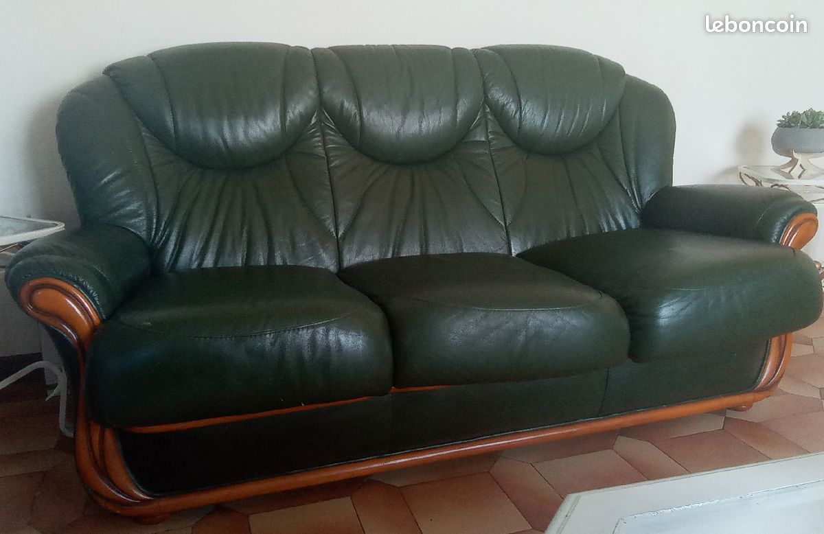 Salon cuir a venir chercher (image 1)