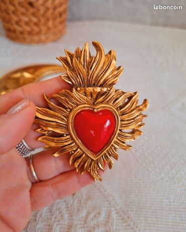 EX-VOTO MINI COEUR SACRÉ À ACCROCHER