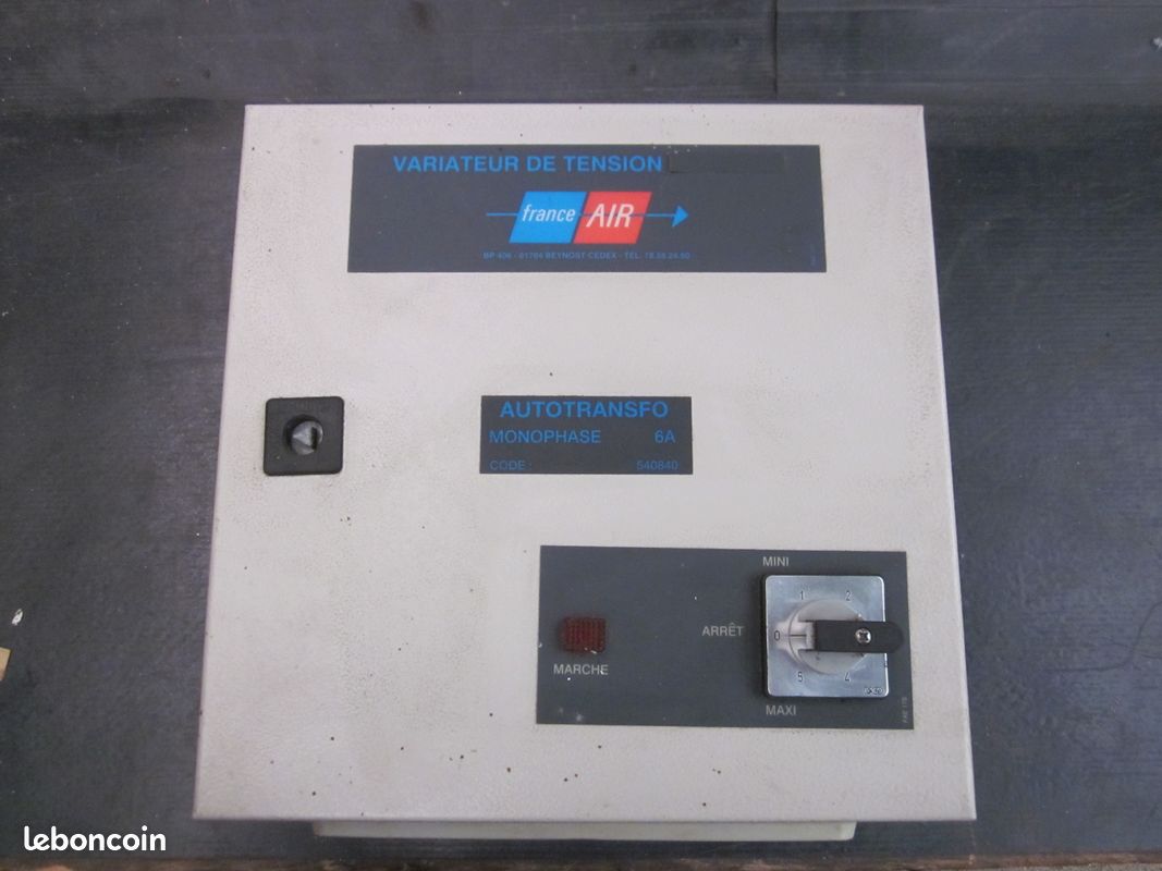 Variateur de vitesse par autotransfo 5 vitesses 220 volts 6 Amp. France Air (image 2)