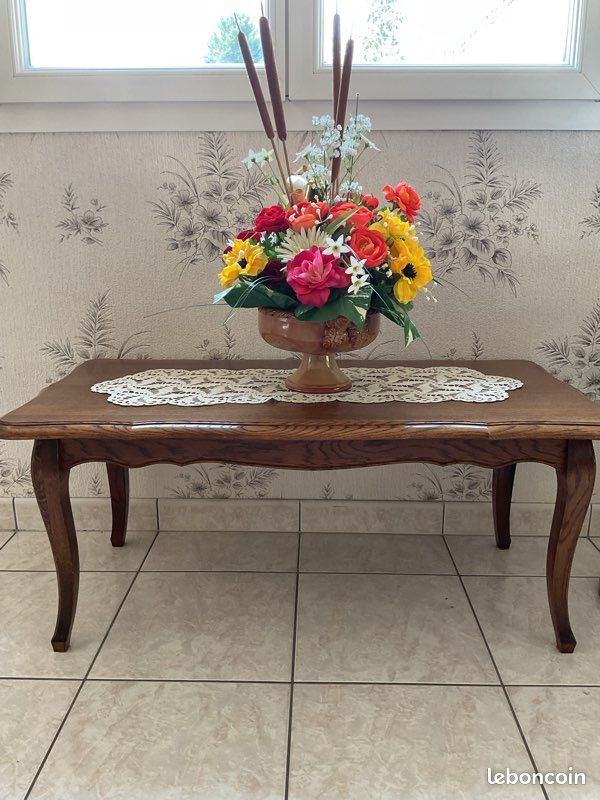 Table basse rustique tout bois (image 1)