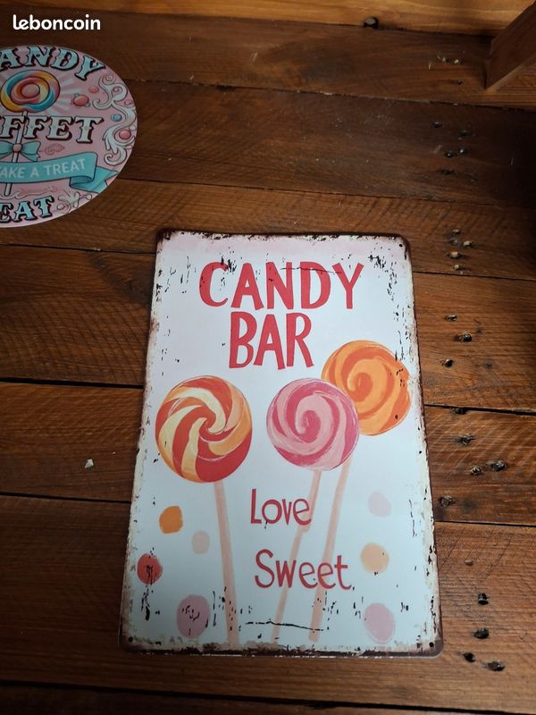 Plaque Métal Cup Cake Choco - Sweet Candy Shop