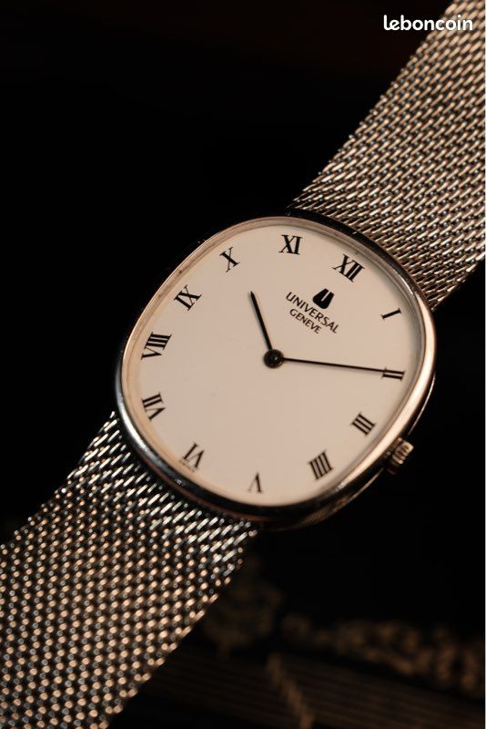 Cadran Neuf Pour Montre Universal Genève Calibre 33 - Style Classique Années 70 - Doré