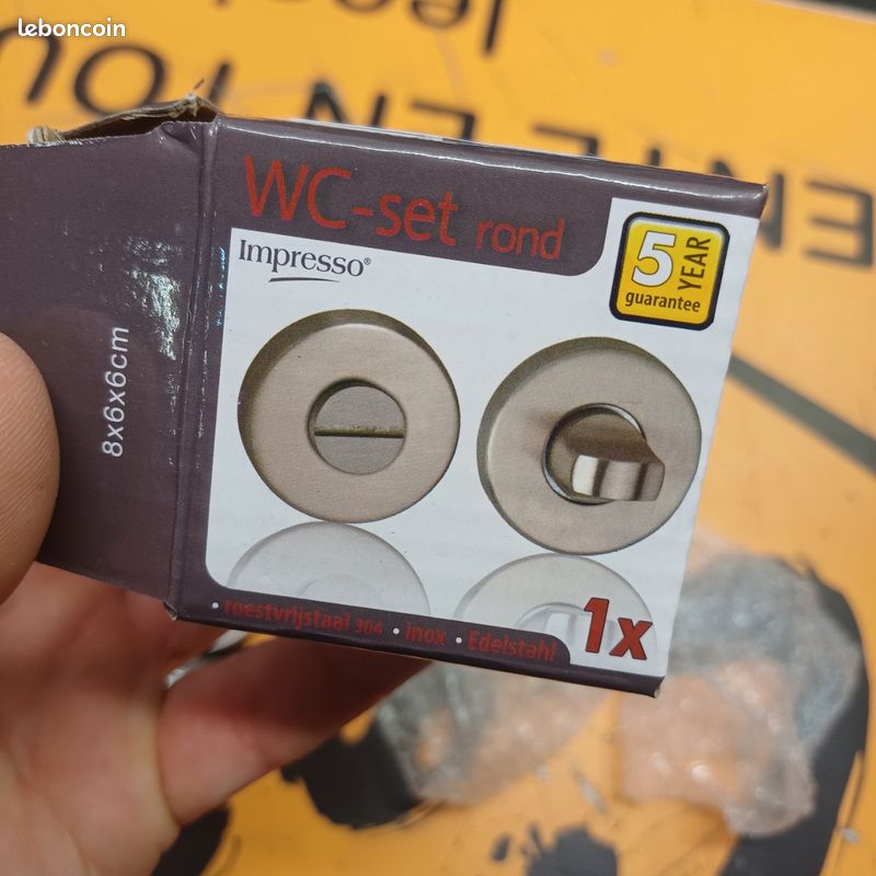 Serrure de WC ronde avec verrouillage facile. 7345 (image 3)