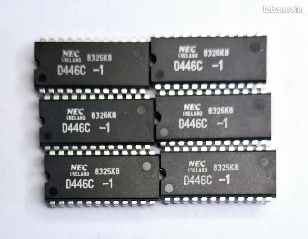 1 Pièce Mémoire SRAM CMOS D446 D - 2K X 8Bits - DIP 24 Broches - NEUF D'origine
