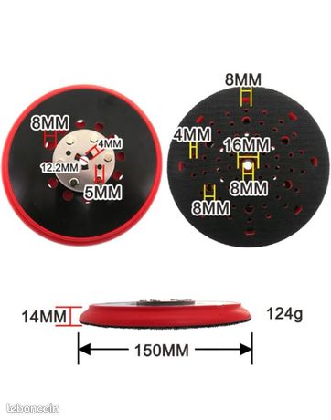 The Lord Of The Tools Patin De Ponçage 150 Mm 72 Trous Compatible Avec Bosch Get 75 150 Gex 34 150 Gex 40 150 Remplace Oe 2608900007 98905852
