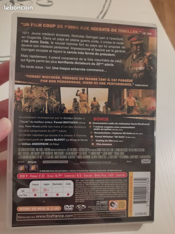 DVD "Le dernier roi d'Ecosse" de Kevin MacDonald (image 2)