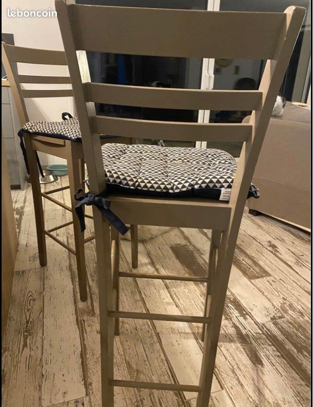 Chaise de bar bois (image 4)
