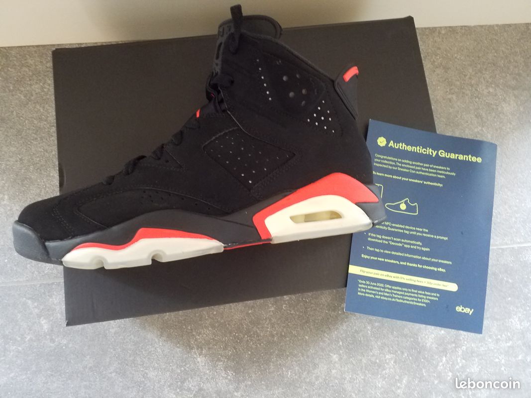 Nike Air Jordan Retro Black/Infrared 42 Chaussures