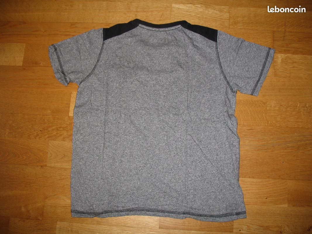 T-SHIRT MC Gris Col Tunisien C&A + BERMUDA Noir Garçon 12 ans (image 5)
