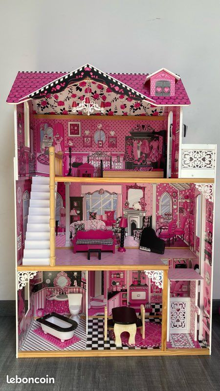 Gros Lot Maison Barbie Années 90 – Mattel – Avec Accessoires – Vintage