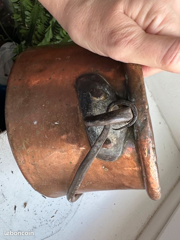Petit chaudron cuivre cache pot vase (image 3)